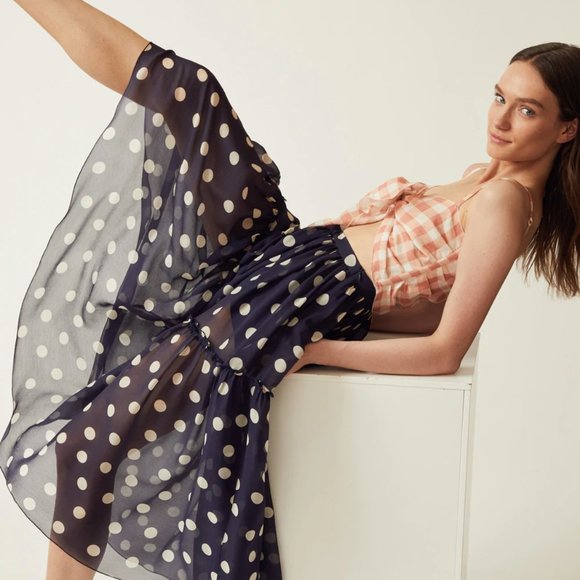 Mirae Alma Polk Dot Skirt Size 34 - Picture 1 of 4